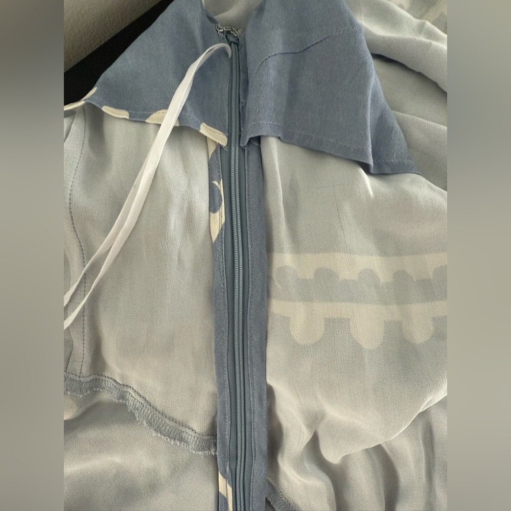 NWT Mon Renn Serape Dress Blue Postcards Size Small - Picture 12 of 14
